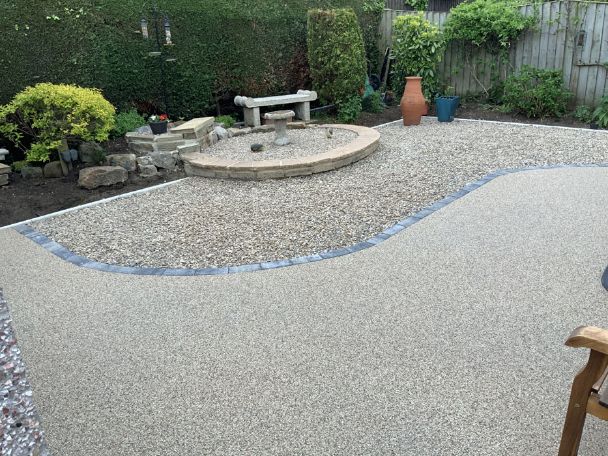 After image of new resin patio area in Ripon